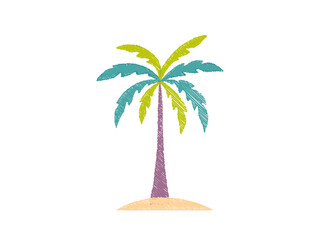 Palm Tree Vector Illustration – Hand Drawn Tropical Tree Sketch