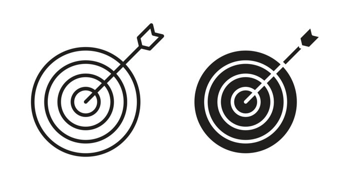 Aim icon in doodle and stroke style.