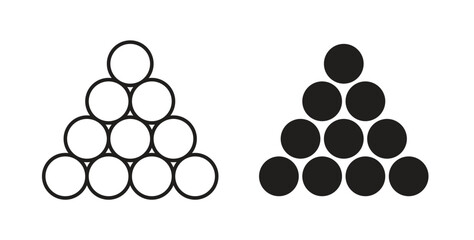 Ball pile icon in doodle and stroke style.