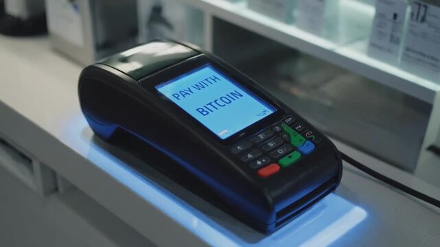 Pay with bitcoin in a store.
