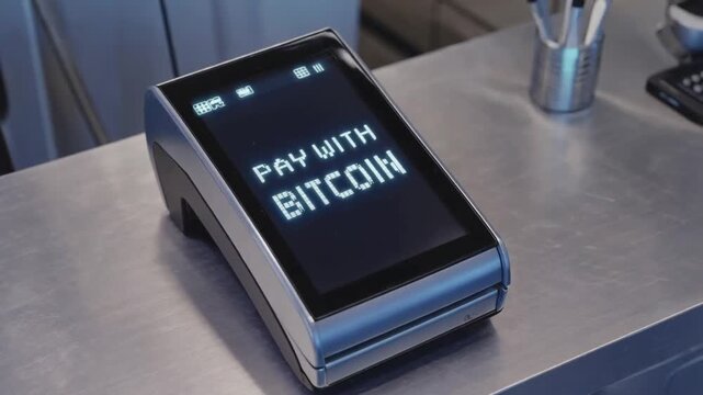 Pay with bitcoin in a store.