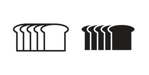 Bread loaf icon in doodle and stroke style.