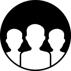 Professional group or office team, Group people avatar sign, vector icon