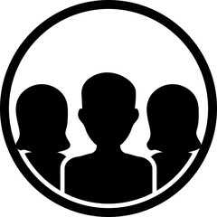 Professional group or office team, Group people avatar sign, vector icon