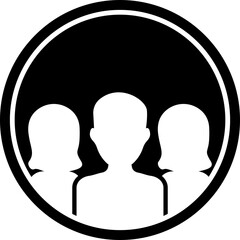 Professional group or office team, Group people avatar sign, vector icon