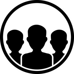Professional group or office team, Group people avatar sign, vector icon
