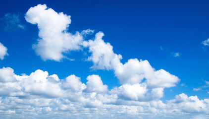 blue sky background with tiny clouds