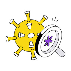 Isometric design icon of COVID analysis 