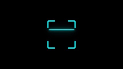 scanner icon animation isolated scanner neon shine icon animation .fingerprint biometric scanning animation.Scanning the QR code white icon animation.QR code being a scanning concept.scanner icon 4k - Powered by Adobe