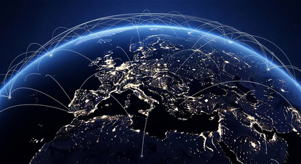 planet earth in the night