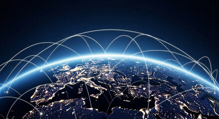 Glowing Turquoise Digital Fingerprint on Black Background