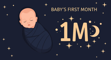 Celebrating Baby's First Month With Stars And Dreamy Sleeping