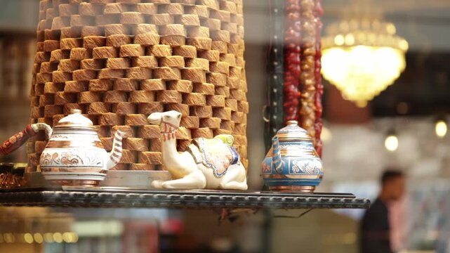 Turkish delights, oriental sweets in turkish shop