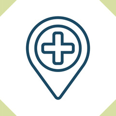 Obraz premium Hospital Location