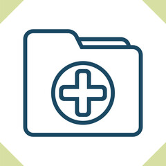 Fototapeta premium Medical File Icon