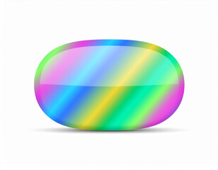Polished Rainbow Gemstone – Colorful Glossy Crystal Design