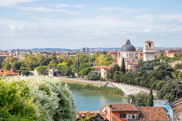 Parrocchia di San Giorgio in Braida, Verona, Italy, beside the Adige River - a historic church of...