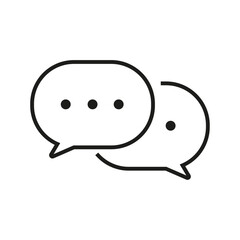 Chat icon. Speech Bubble icon. Vector flat design. Message Icon, Chat Bubble Editable stroke. Communication linear icon. Chat icon. Talk bubble speech icon. Dialogue balloon icon. chat vector icon.