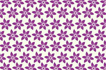 Seamless Floral Pattern with Purple Flowers on Light Background &ndash; Vector Decorative Design