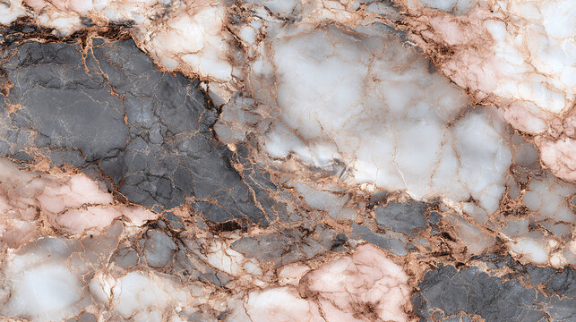 A close-up view of a luxury marble slab, with intricate veining patterns