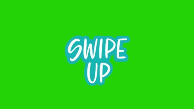 Swipe up animation text