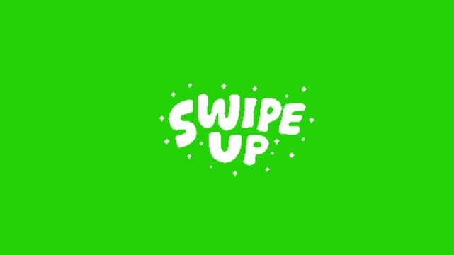 Swipe up animation on green screen
