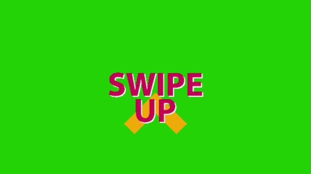 Swipe up with arrow animation
