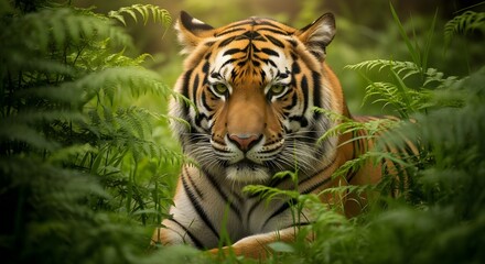 Fototapeta premium intense stare foliage veil