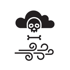 pesticide drift black line icon for digital and print projects.