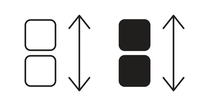 Apps sort icon with line and silhouette versions.