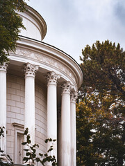 Classicist Rotunda Against Autumn Skies, Warsaw, Poland