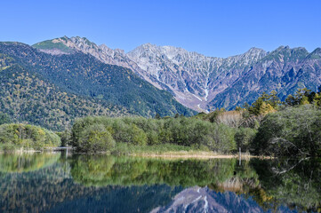 日本長野北アルプスの上高地