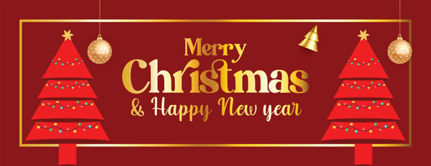 Christmas Special Offer Promotion Banner Template with Holiday Discount Sale, Festive Social Media Cover, New Year Celebration Web Header, Party Background Illustration Design