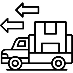 Delivery Truck Icon Vector Element