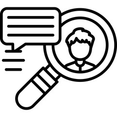 Qualitative Research Icon Vector Element