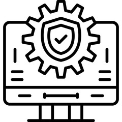 Database Security Icon Vector Element
