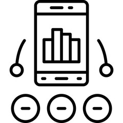 Stock Chart Icon Vector Element