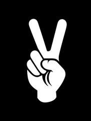 peace sign with hand