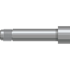 Detailed Metallic Cylinder With Threaded End on Transparent Background Isolated Industrial Object