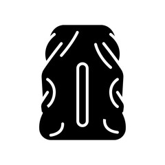waterproof backpack cover color flat  icon. Vector isolated element