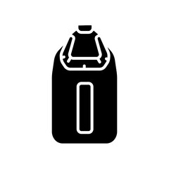 waterproof dry bag color flat icon. Vector isolated element