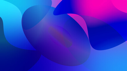 Abstract Gradient Swirls of Blue Purple and Pink Fluid Shapes background
