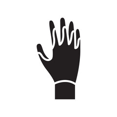 waterproof gloves color flat icon. Vector isolated element