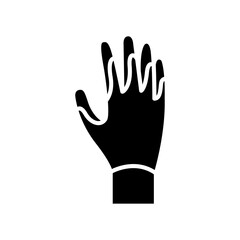 waterproof gloves color flat icon. Vector isolated element