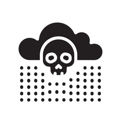 airborne chemical color flat icon for digital and print projects.