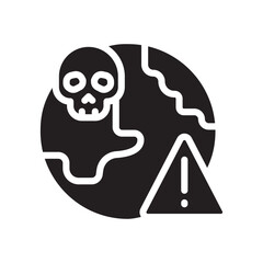 chemical pollution color flat icon for digital and print projects.