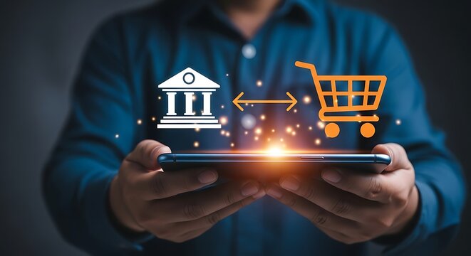 Seamlessly connect banking and shopping with your mobile device, empowering financial transactions and effortless commerce on the go.