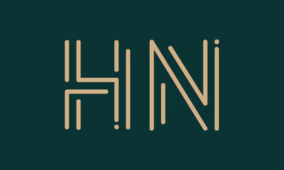 HN H hn initial logo | initial based abstract modern minimal creative logo, vector template image. luxury logotype logo, real estate homie logo. typography logo. initials logo