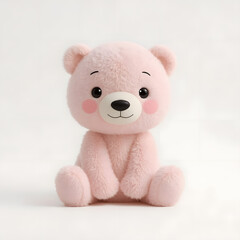 Pink Plush Teddy Bear with Soft Texture