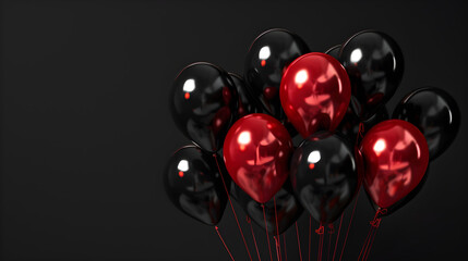 Dark Red and Black Balloons